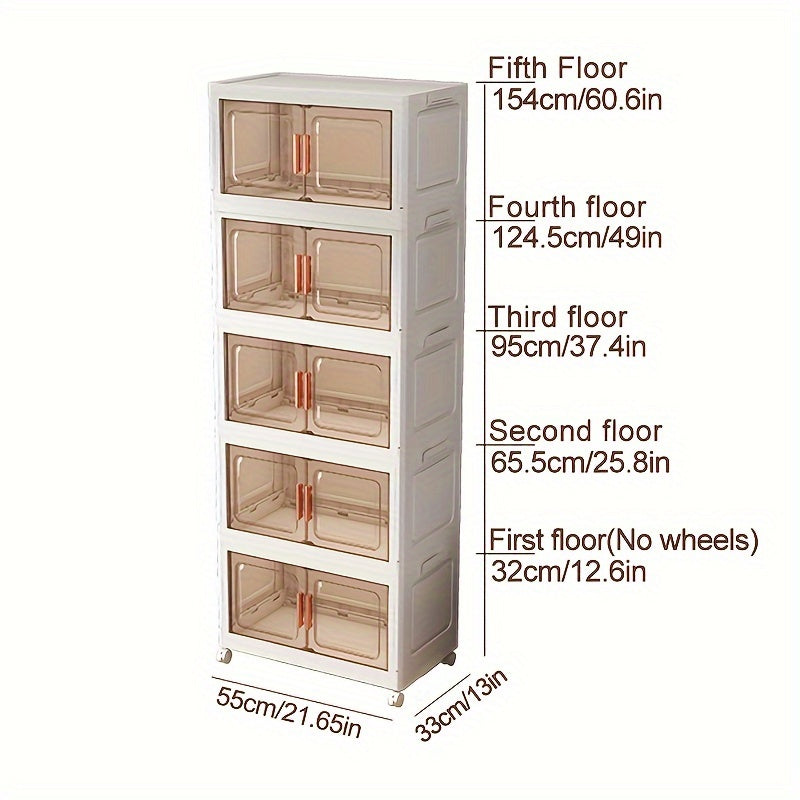 Transparent Storage Cabinet Magnetic Doors