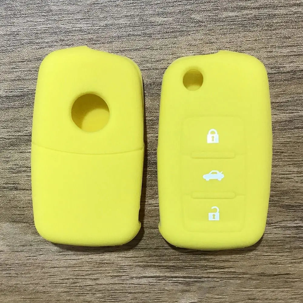 Silicone Car Key Cover Customized Fit for VW Golf/Jetta/Bora/Polo/Passat/Skoda Octavia A5/Fabia/Seat Ibiza Leon