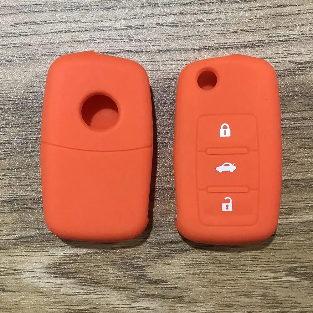 Silicone Car Key Cover Customized Fit for VW Golf/Jetta/Bora/Polo/Passat/Skoda Octavia A5/Fabia/Seat Ibiza Leon