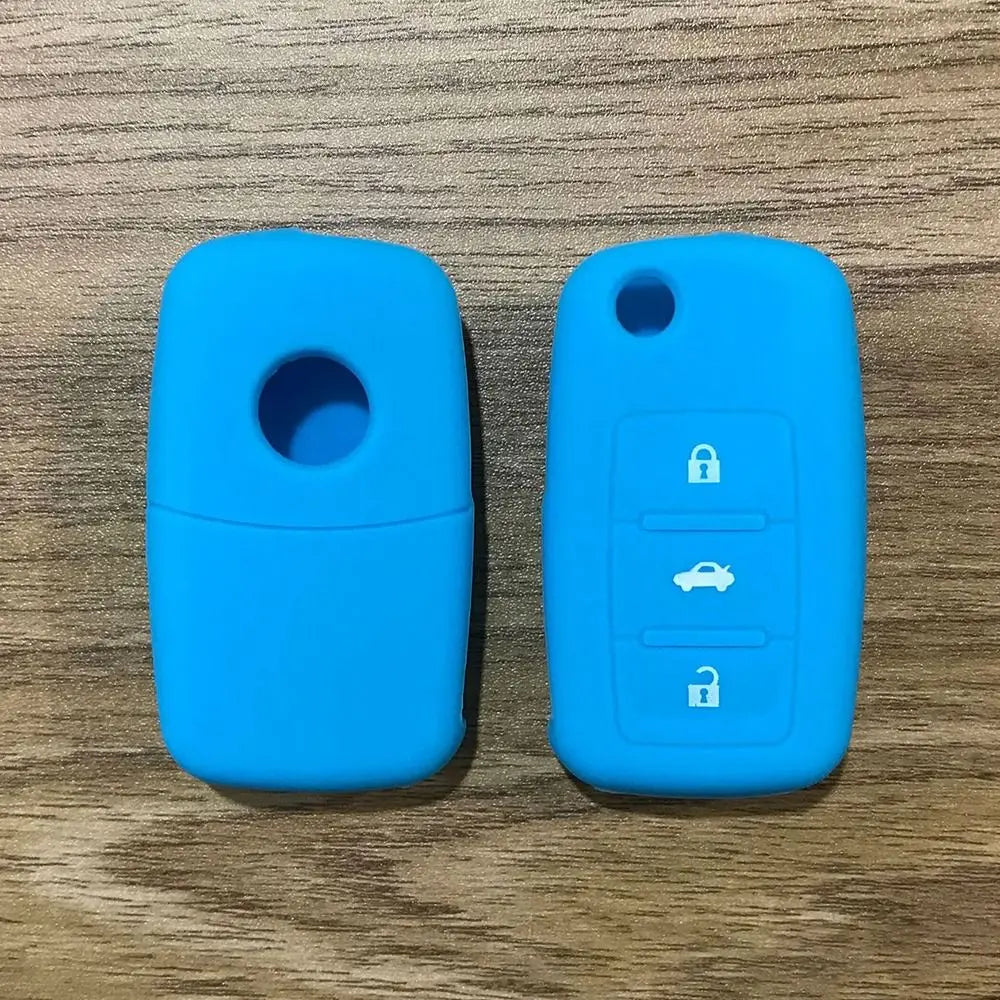 Silicone Car Key Cover Customized Fit for VW Golf/Jetta/Bora/Polo/Passat/Skoda Octavia A5/Fabia/Seat Ibiza Leon