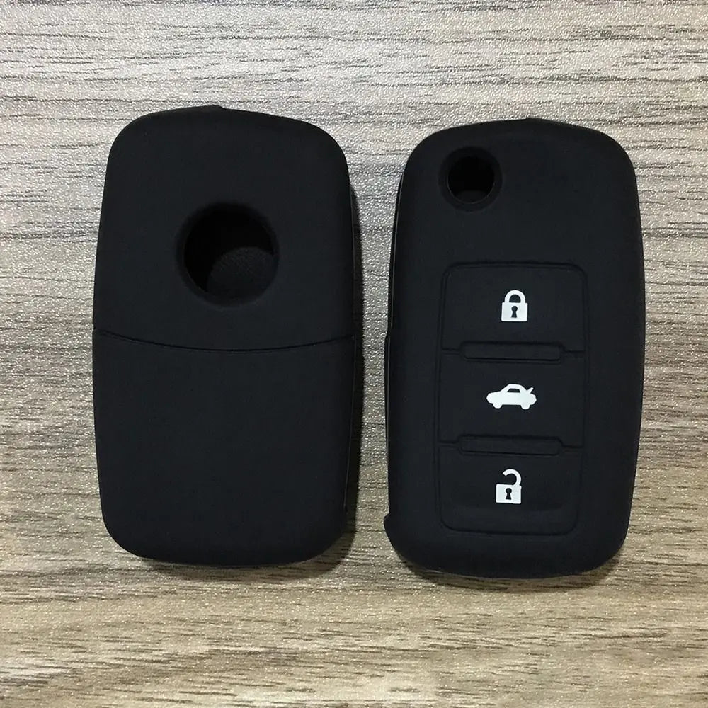 Silicone Car Key Cover Customized Fit for VW Golf/Jetta/Bora/Polo/Passat/Skoda Octavia A5/Fabia/Seat Ibiza Leon