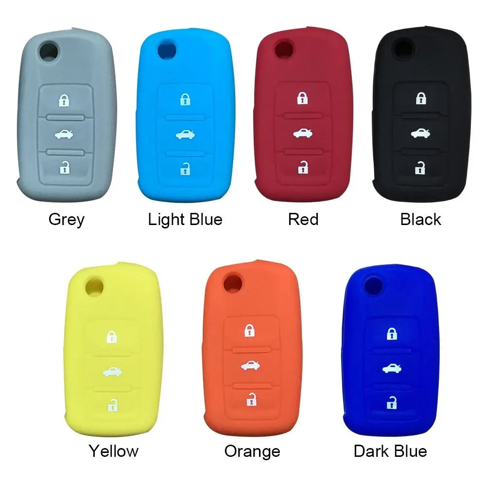 Silicone Car Key Cover Customized Fit for VW Golf/Jetta/Bora/Polo/Passat/Skoda Octavia A5/Fabia/Seat Ibiza Leon