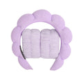 1/3Pcs Fashion Microfiber Washing Wristbands Scrunchies Puffy Headband Spa Bubble Headband for Washing Face Makeup Shower Skincare