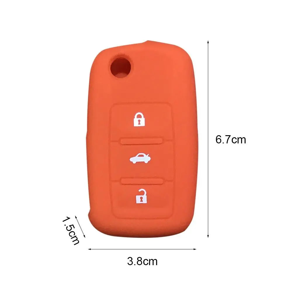 Silicone Car Key Cover Customized Fit for VW Golf/Jetta/Bora/Polo/Passat/Skoda Octavia A5/Fabia/Seat Ibiza Leon