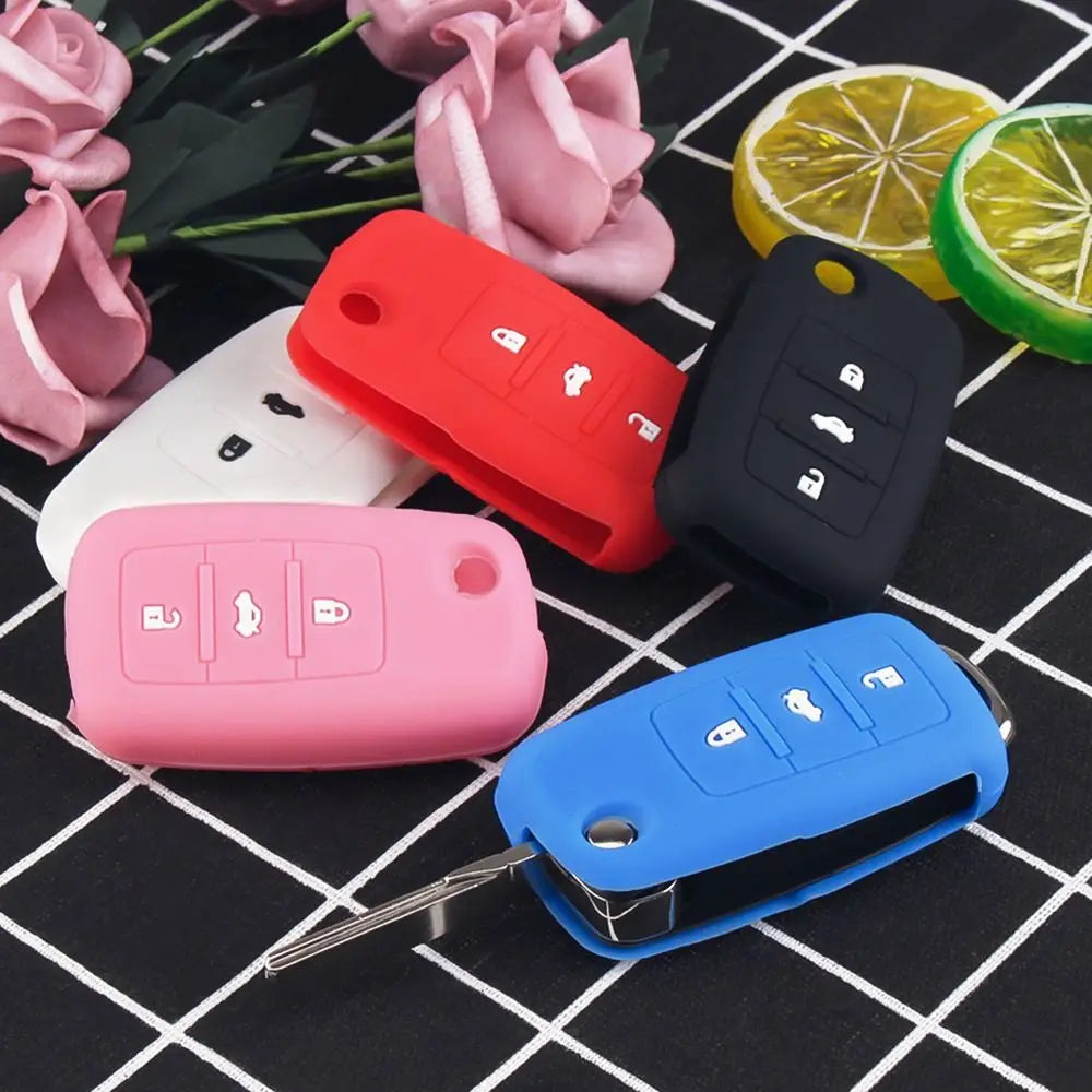 Silicone Car Key Cover Customized Fit for VW Golf/Jetta/Bora/Polo/Passat/Skoda Octavia A5/Fabia/Seat Ibiza Leon