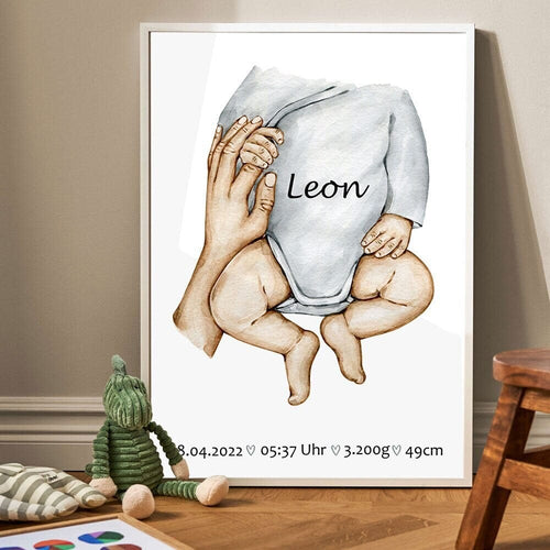 Family Hands Poster – Mum, Dad, Kids & Baby Wall Print (Unframed)